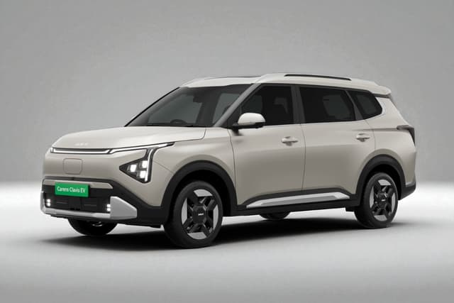 Kia Carens Clavis Ev Ivory Silver Matte Color Image